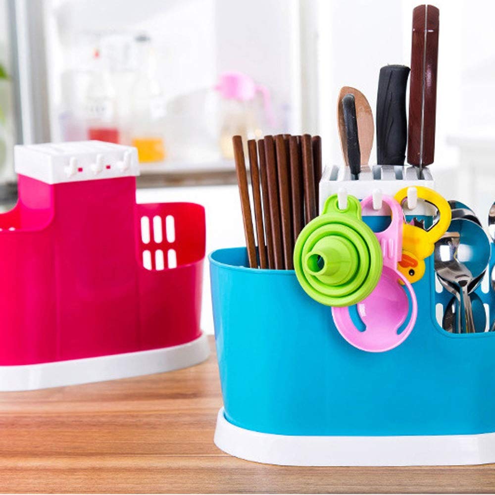 Bloc de rangement pour couteaux de cuisine, support pour couteaux uniquement, boîte multifonction pour ustensiles (cuillères, baguettes, fourchettes), rangement pour couverts, support en plastiqu