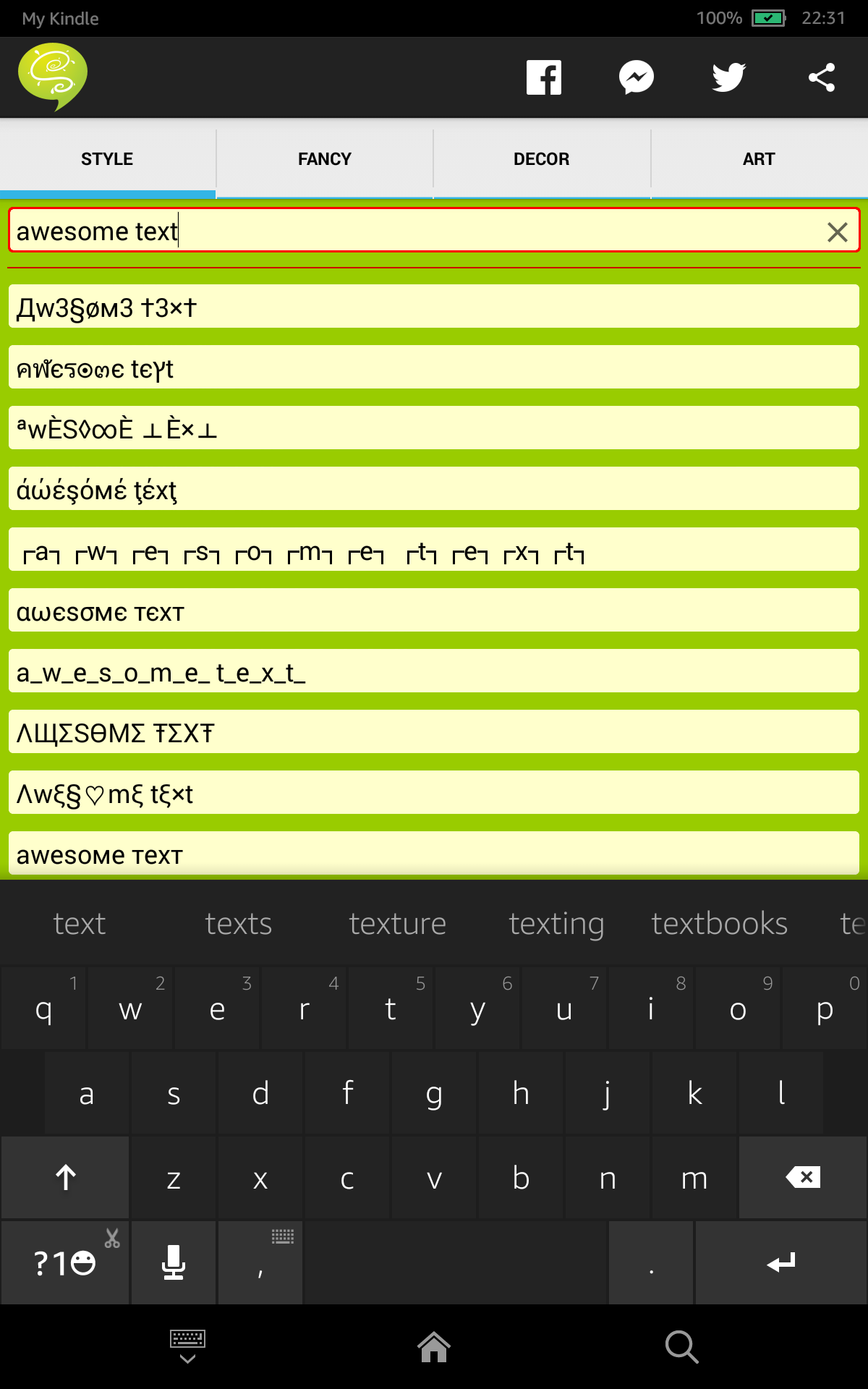 Stylish & Fancy Text Generator for Chat & Social apps - App on Amazon ...