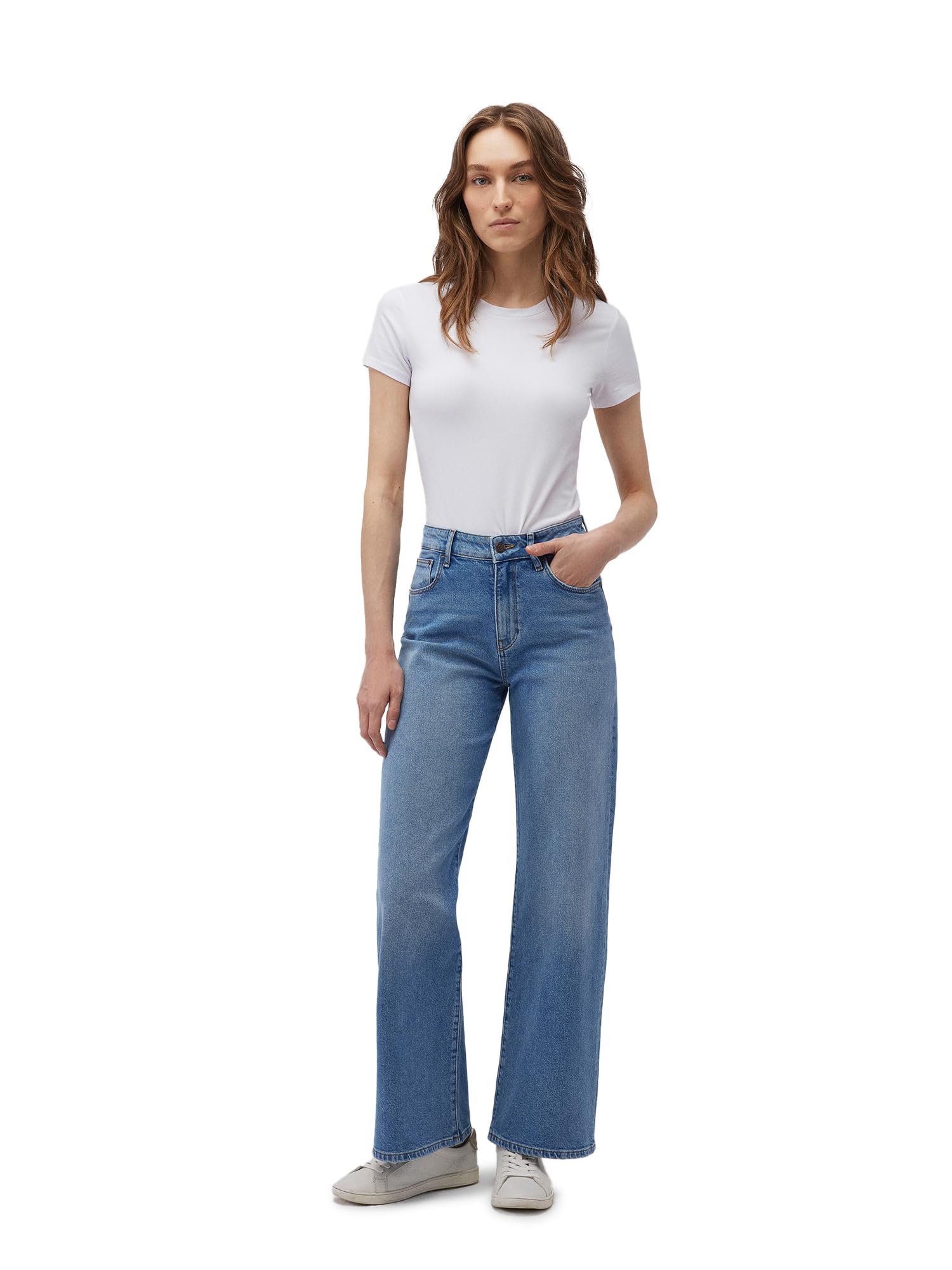 Mavi Damen Denim Pants Malibu Wide Leg Jeans