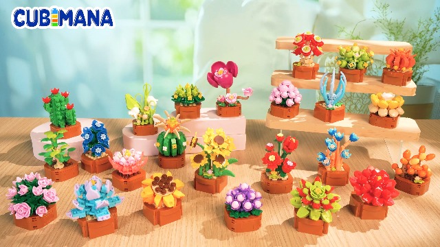 Amazon.com: CUBIMANA 24 Pack Flowers Botanical Mini Building Set