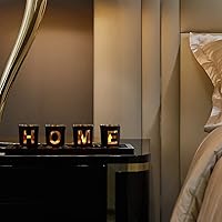 Vista 5 de MrMrKura Juego de Portavelas Decorativos para el Hogar, 4 Portavelas de Vidrio para Velas de Té con Bandeja de Portavelas de Madera, Piedras