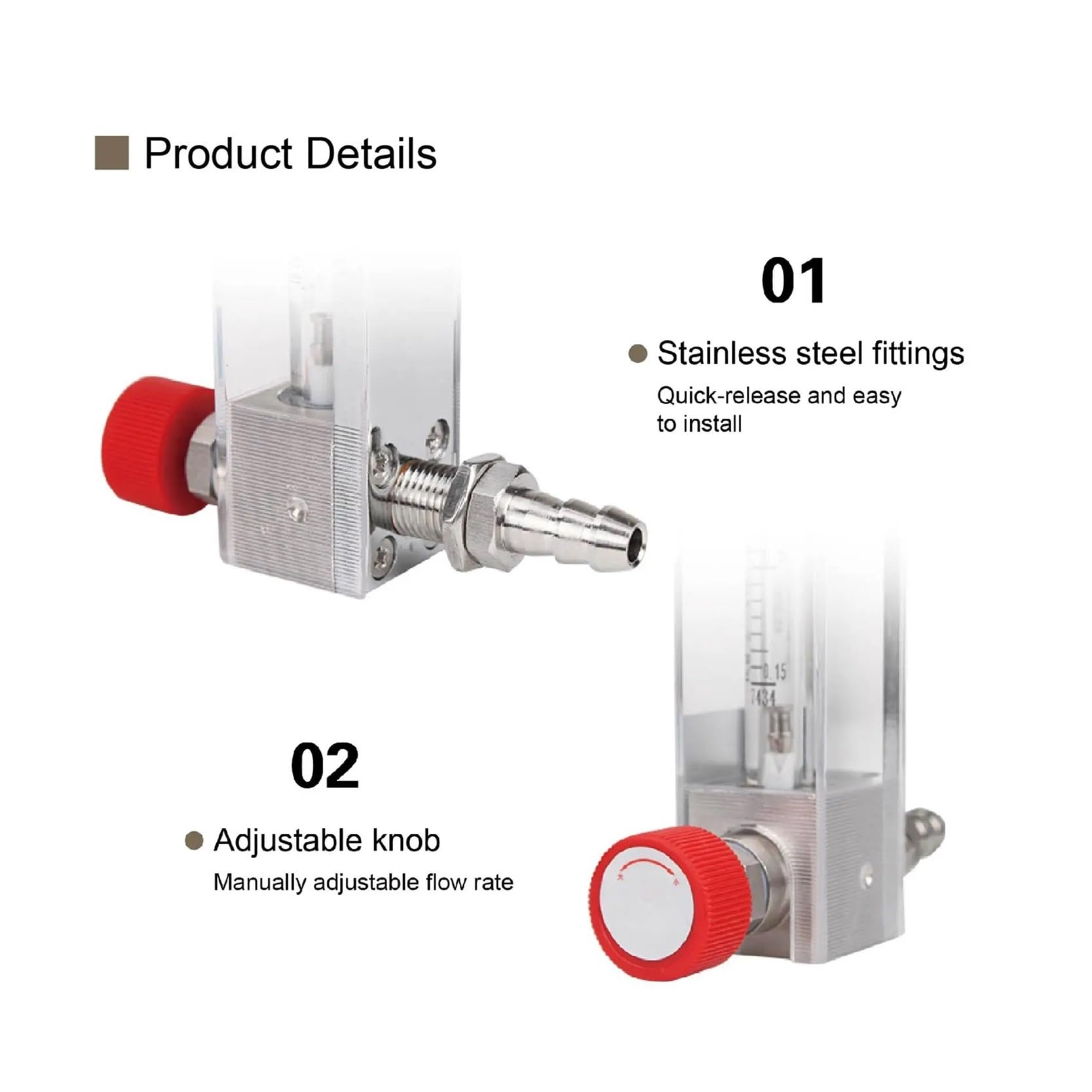 Rotámetro de tubo vidrio LZB-6WB Medidor flujo for aire, oxígeno, nitrógeno, agua, líquido flotador área variable industrial Montaje en panel(1.5-15L-min)