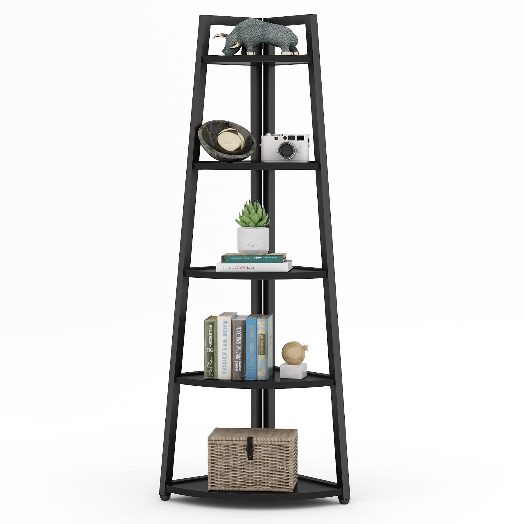 Buy Tribesigns 70 inch Tall Corner Shelf, 5 Tier Modern Corner