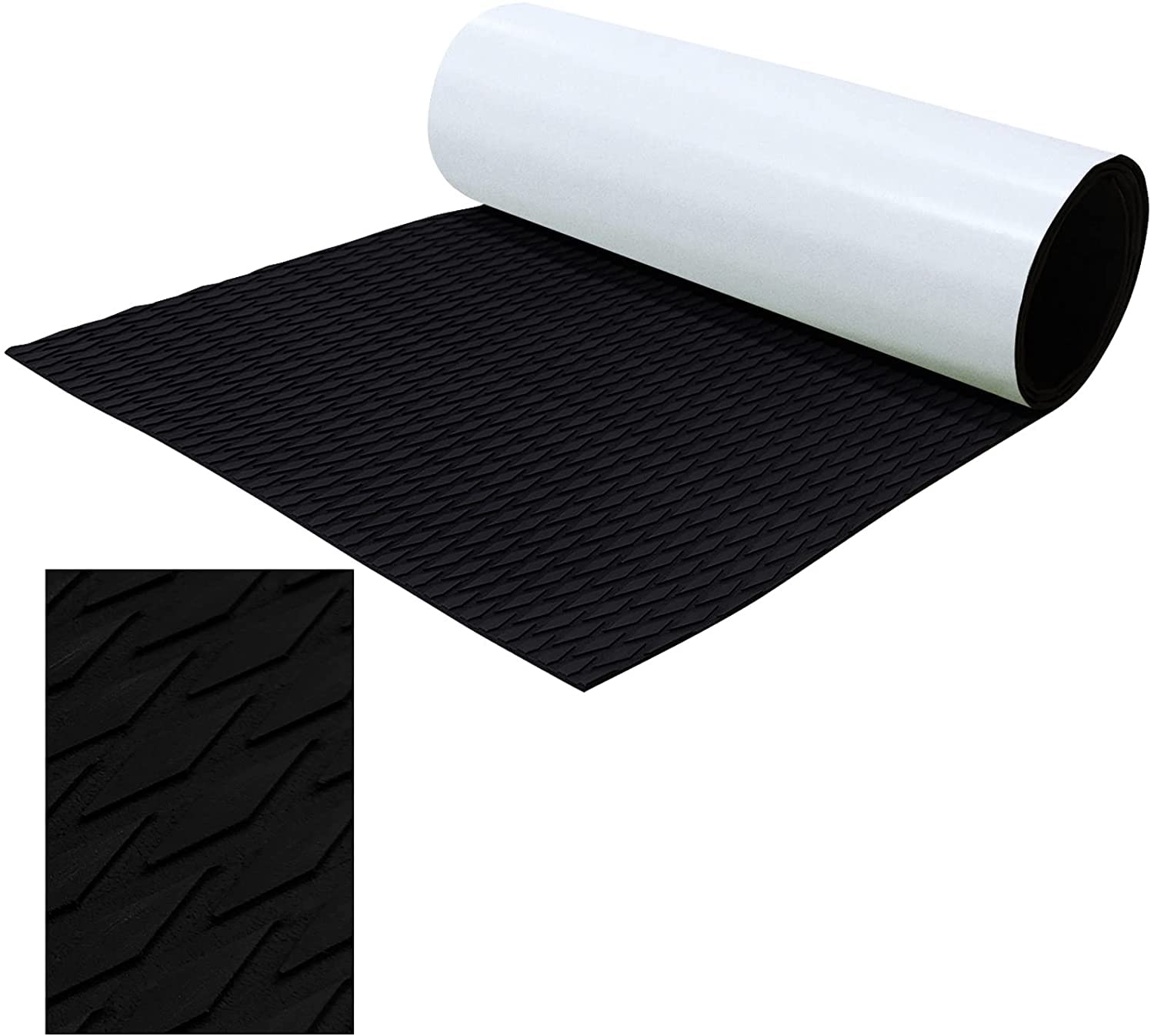 DIY Traktion mit rutschfestem Griff Matte Pad (23x90cm) Vielseitig & Trimmable EVA Blatt Pad für SUP, Surfen, SUP, Skimboards Standup & More (2 Stück Schwarz)