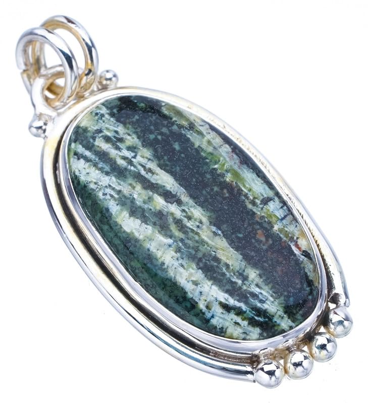 Pendentif Séraphinite argent 925 un cadeau artisanal inoubliable