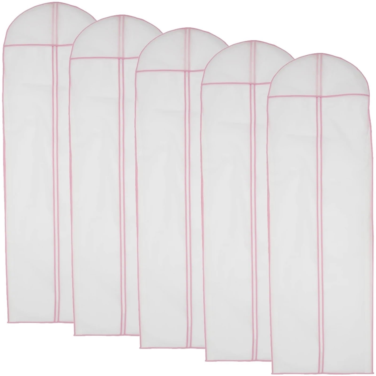 Funda Ropa Funda protectora for vestido de novia, 1/2/5 unidades, 180 cm, for colgar ropa de novia, traje, abrigo, bolsa de almacenamiento for el hogar.(5Pcs)