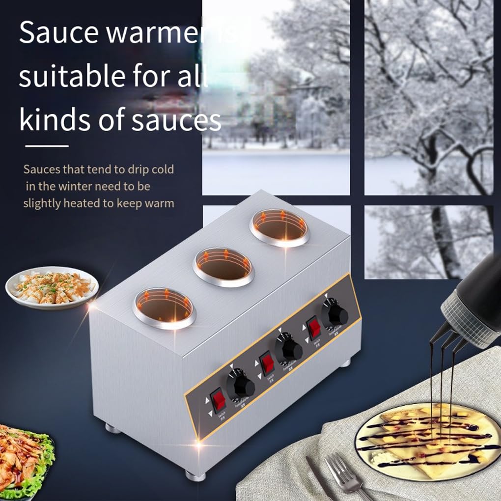 Dispenser per salsa al cioccolato calda e pronta da gustare negli snack bar e nei negozi di bevande fredde. Ristoranti.Pasticcerie Torte, 1 griglia, 220 V 650 ml