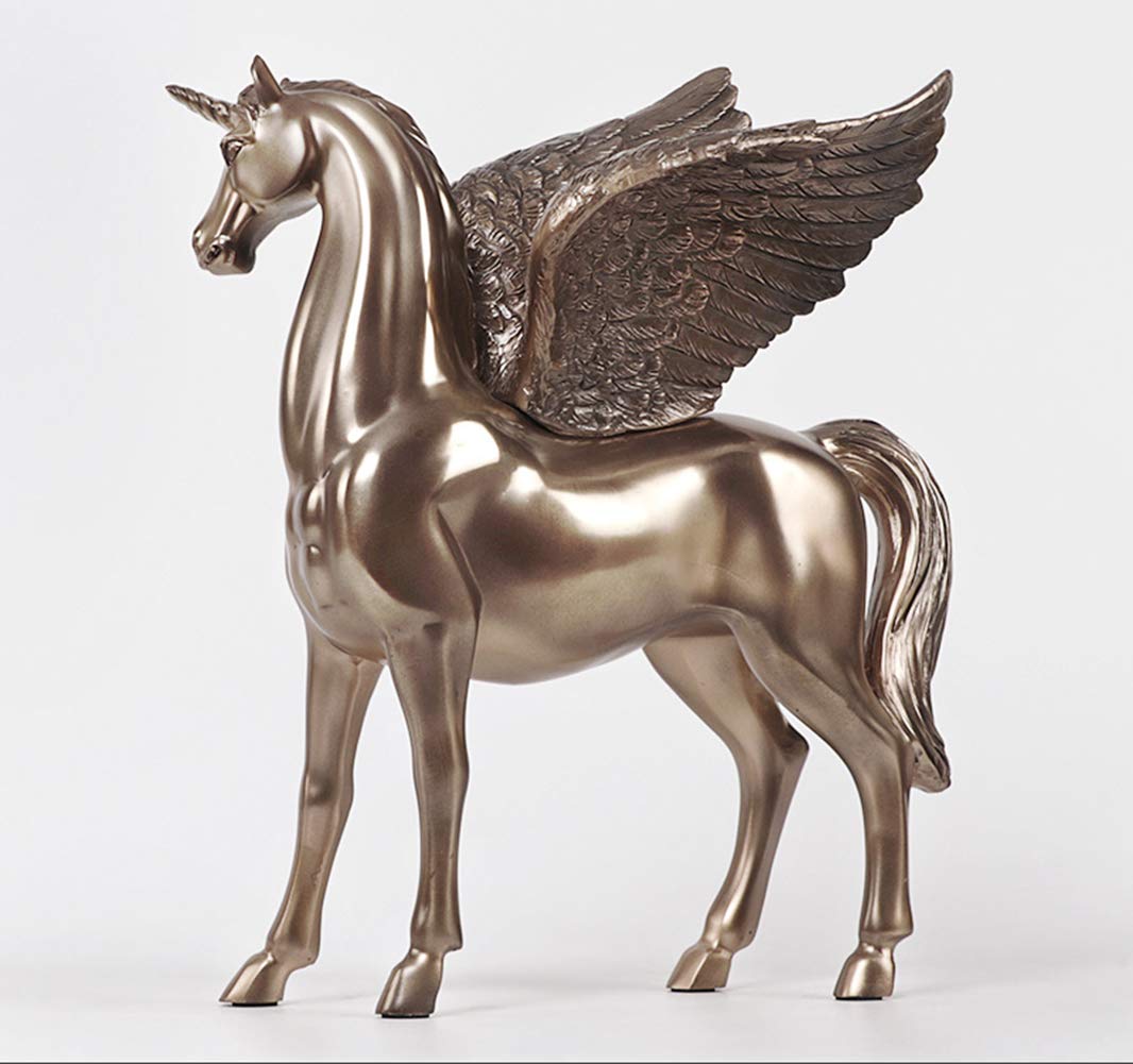 Amazon.co.jp: 装飾的な馬の像、ペガサスの彫刻ペガサスの翼のある馬の