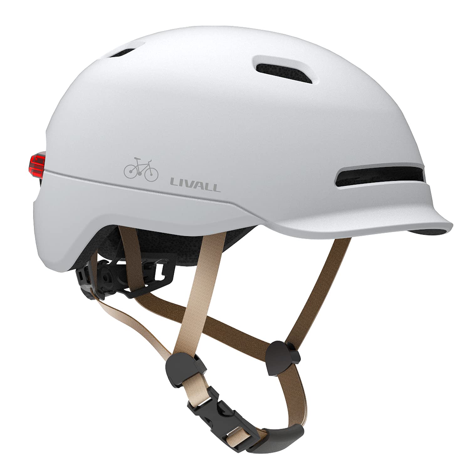 LIVALL, Adultos Unisex, Casco C20 Blanco Talla LACCS, 57-61 cm