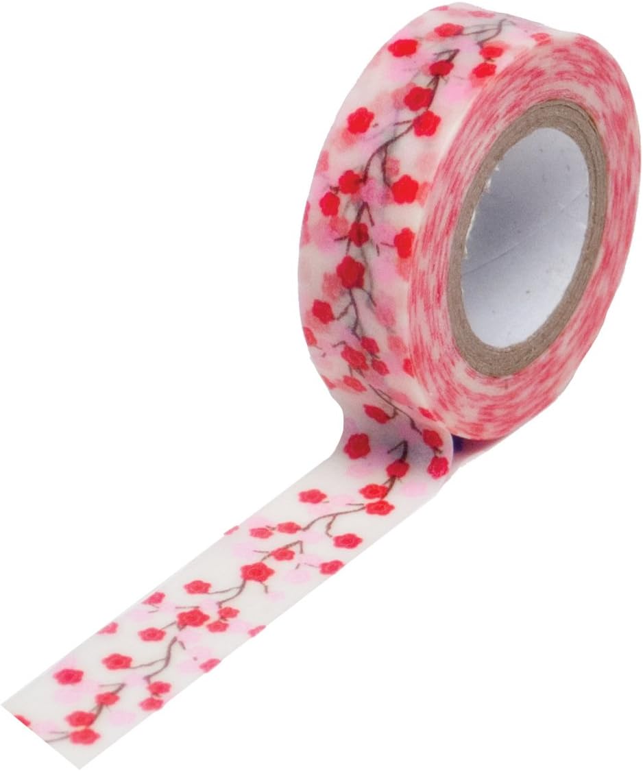 Queen Trendy Tape 15mm X 10yds-Cherry Blossom