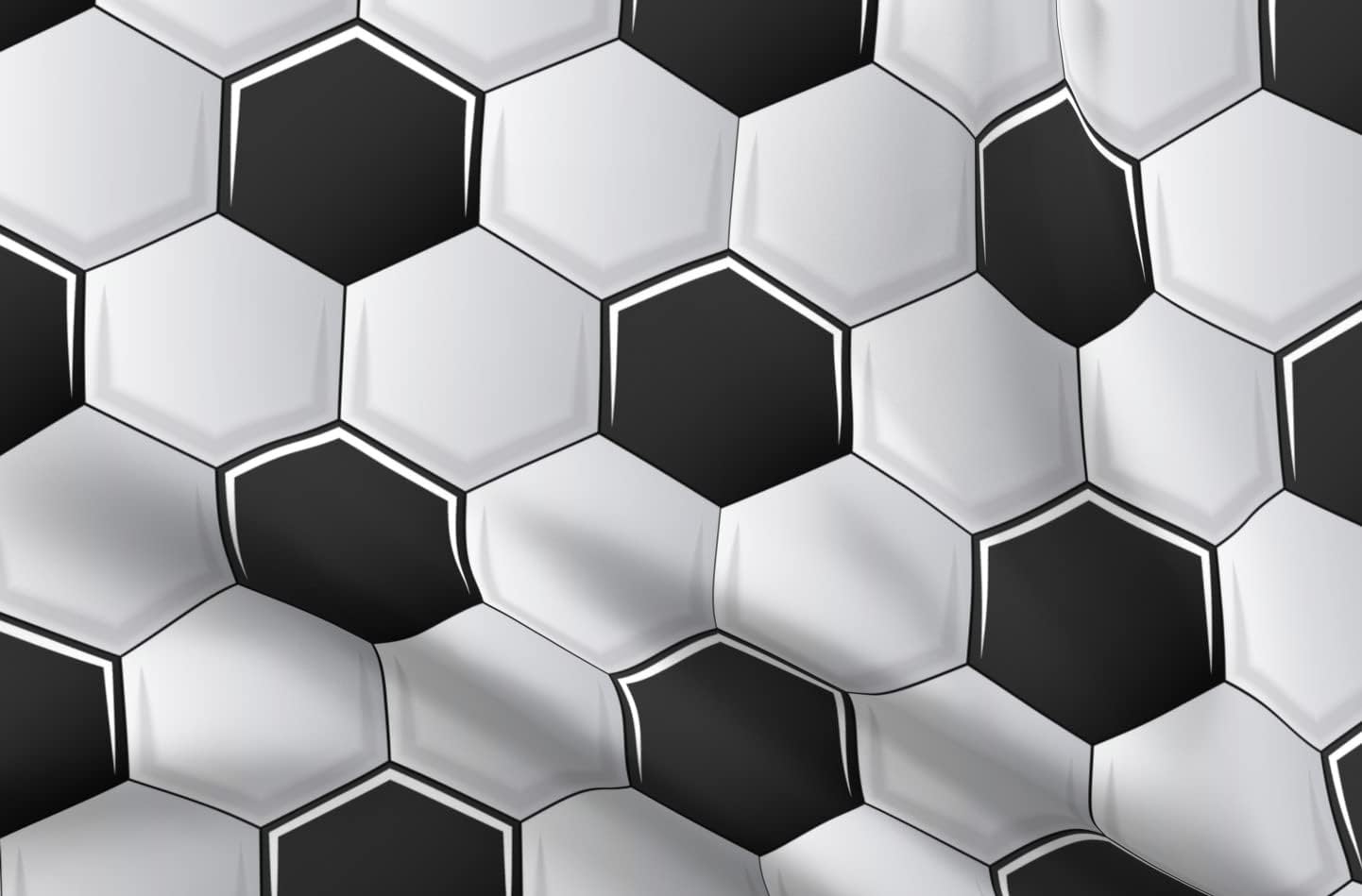 Spoonflower Fabric - Soccer Ball Large Sports Football Print Black White Pattern Printed on Minky Fabric by The Yard - Sewing Baby Blankets Quilt Backing Plush