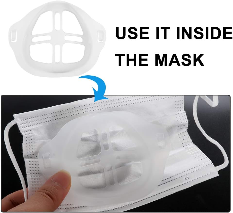 Mask Bracket, 10PCS 3D Face Bracket for Comfortable Mask Wearing Lipstick Protection by Creating More Space for Breathing Ideal Keep Fabric Off Makeup Saver