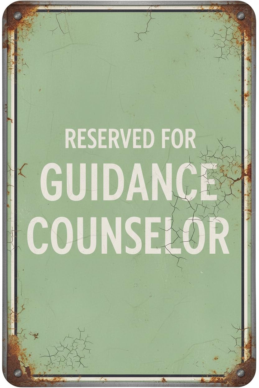 Reserved For Guidance Counselor Tin Sign, 8x12 Inch