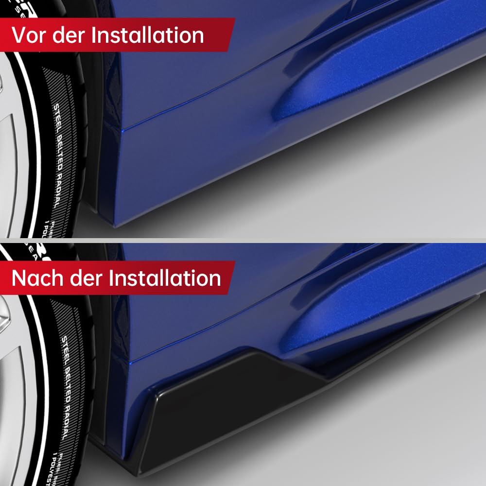 Jupe latérale, Spoiler universel pour seuil latéral de voiture en carrosserie ABS, lèvre de rocker, splitter, ailes de winglet, diffuseur, spoiler de voiture