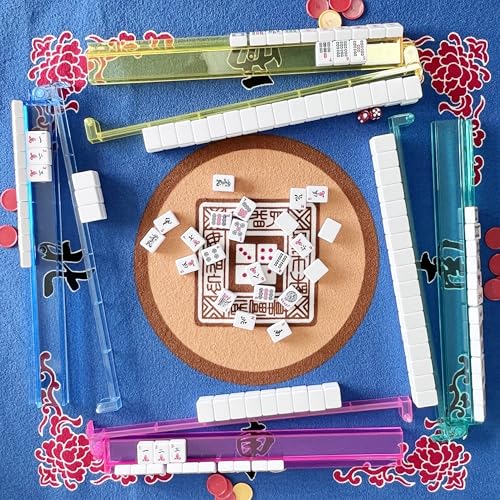 Set DNB Mahjong Rack Pusher 4 acrílicos transparentes miniatura 2