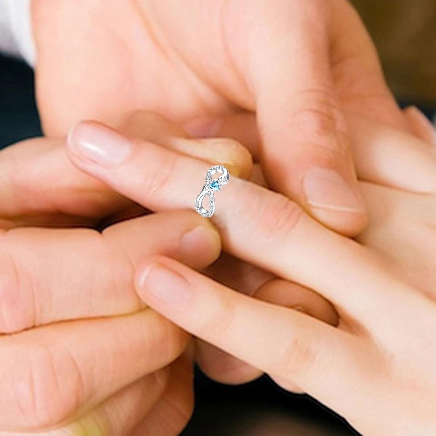 Sterling Silver Infinity Ring - Women Promise Rings for Her