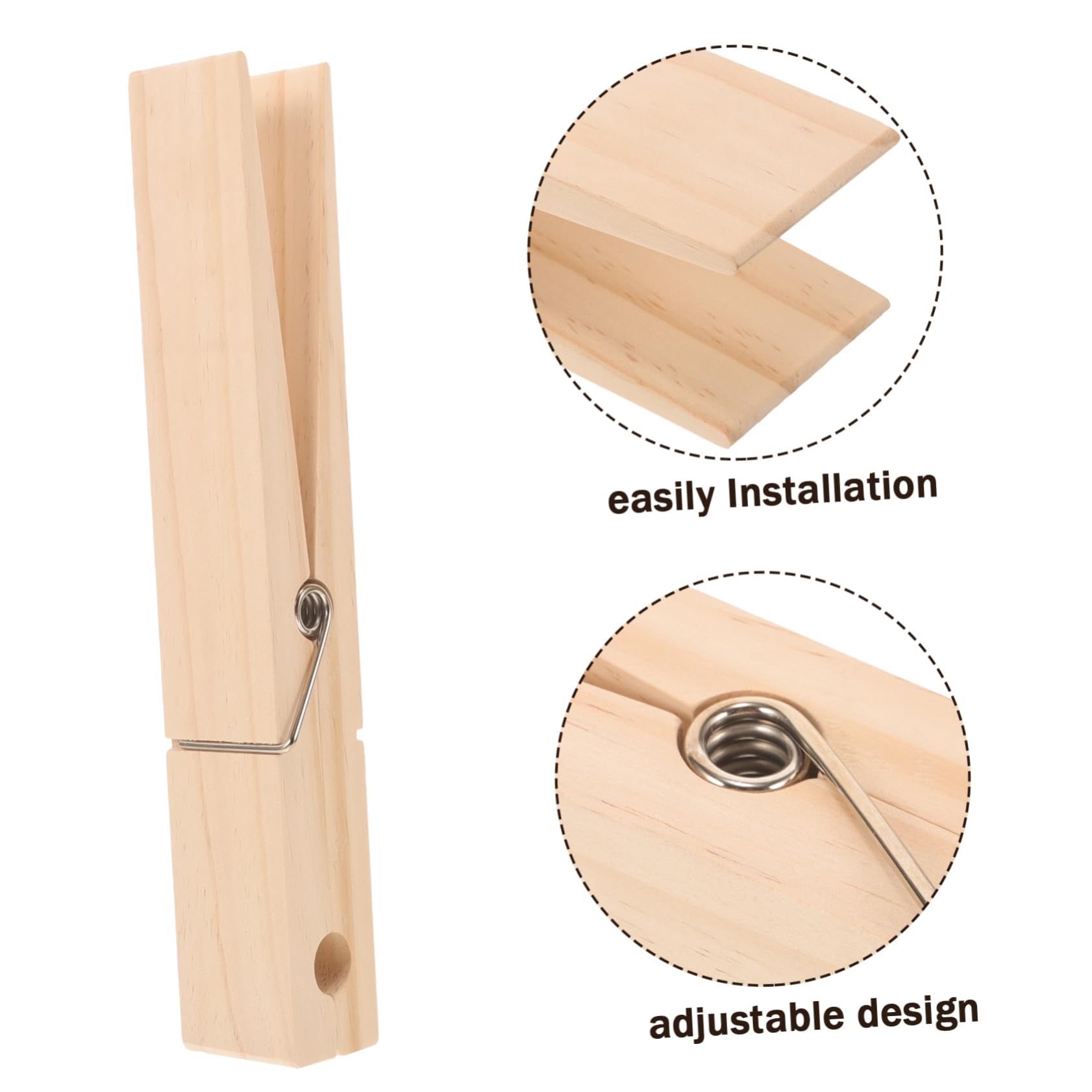 KOMBIUDA 3stücke Jumbo Holz Handtuchhalter Mit Starkem Griff Riesen Wäscheklammer Für Badezimmer Rutschfester Handtuchclip Zur Aufbewahrung Mehrerer Handtücher Leicht Und Tragbar Maße