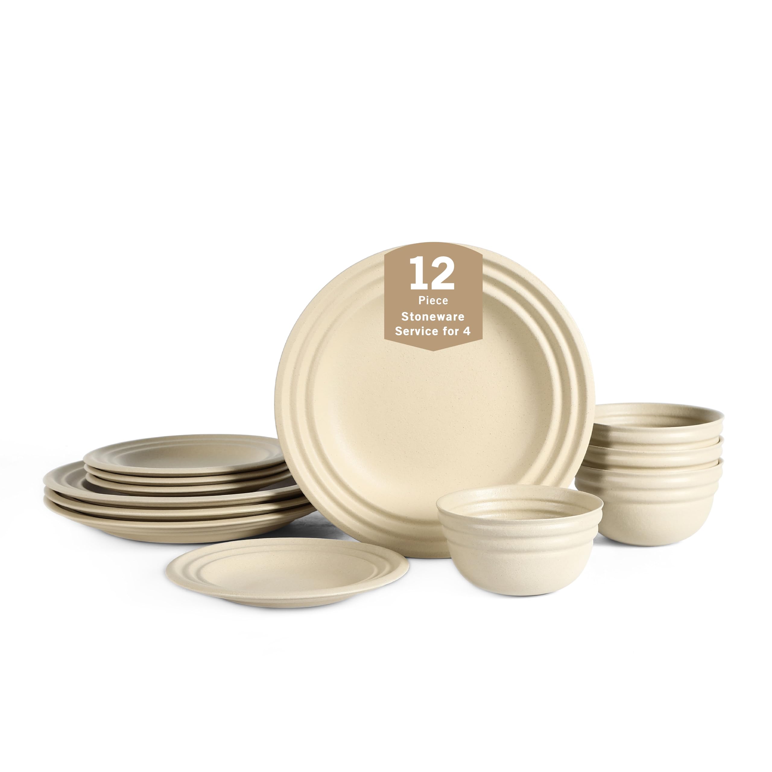 Amazon.com: Stone Lain Zen Stoneware 12-Piece Dinnerware Set