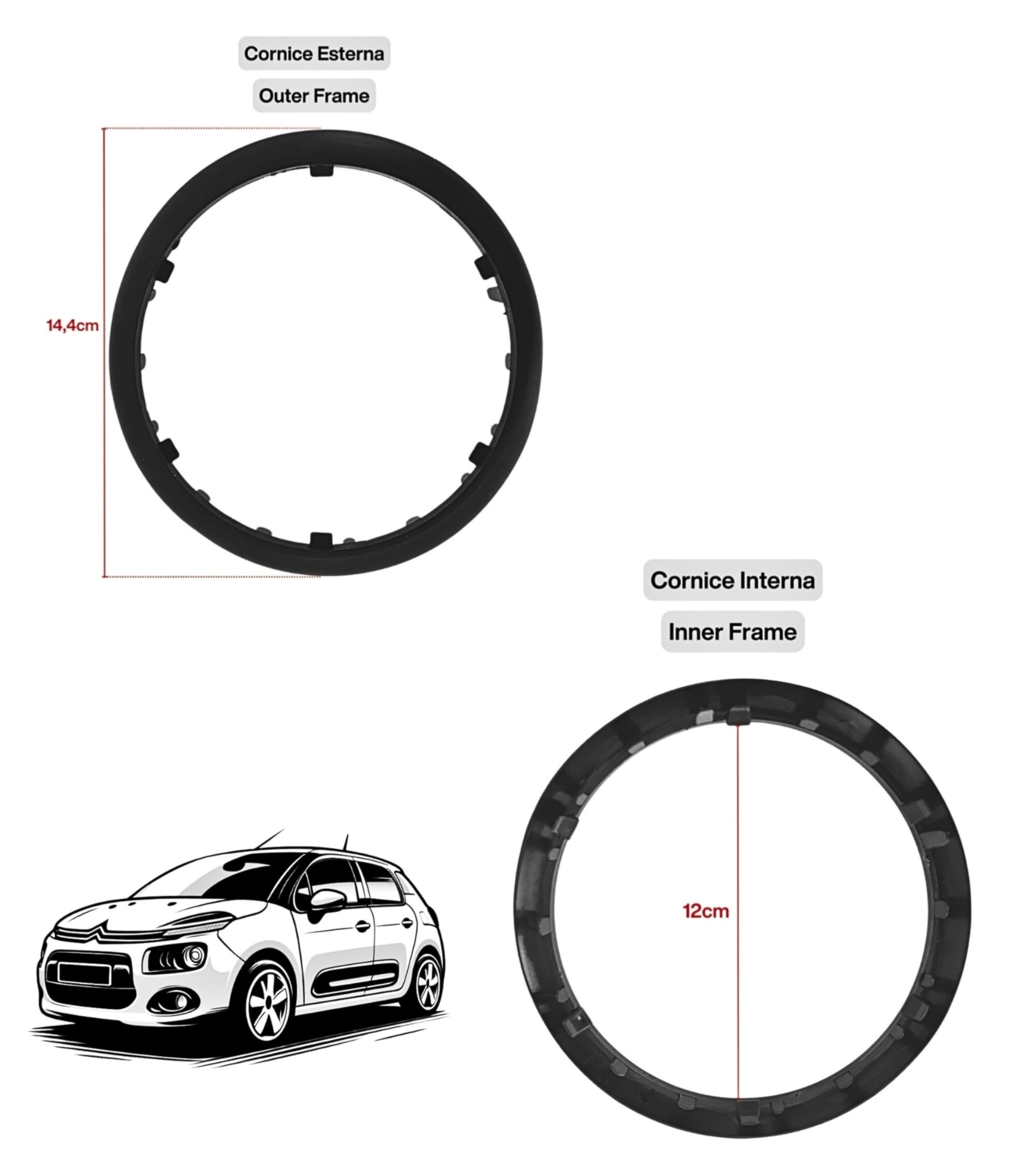 1neiSmartech Czarna ramka zewnętrzna ramka na słuchawki kompatybilna z Citroen C3 2003-2009 i C2 2003-2010, dla OEM 7589V0 ramka wspornika drążka dźwigni zmiany biegów