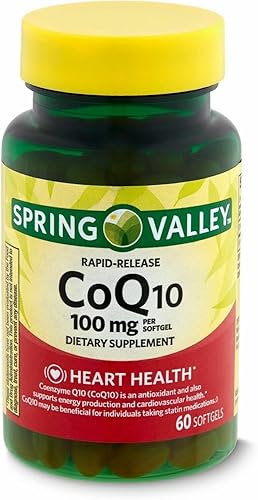 Spring Valley CoQ10 Suplemento dietético de liberación rápida, 100 mg, 60 unidades
