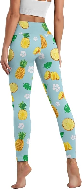 Women Breathable Yoga Leggings with Pockets Tummy Control 4-Way Stretch High Waisted Full-Length Pants