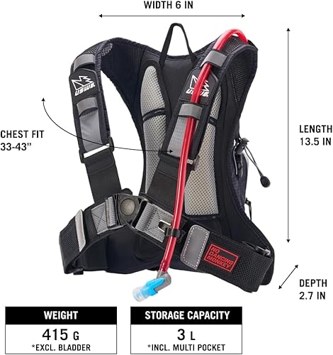 Miniatura 3 de USWE Airborne Limited Race Edition with Water Bladder Included, Hydration Backpack for Men and Women, Ideal for MTB, Cycling, Mountain Biking