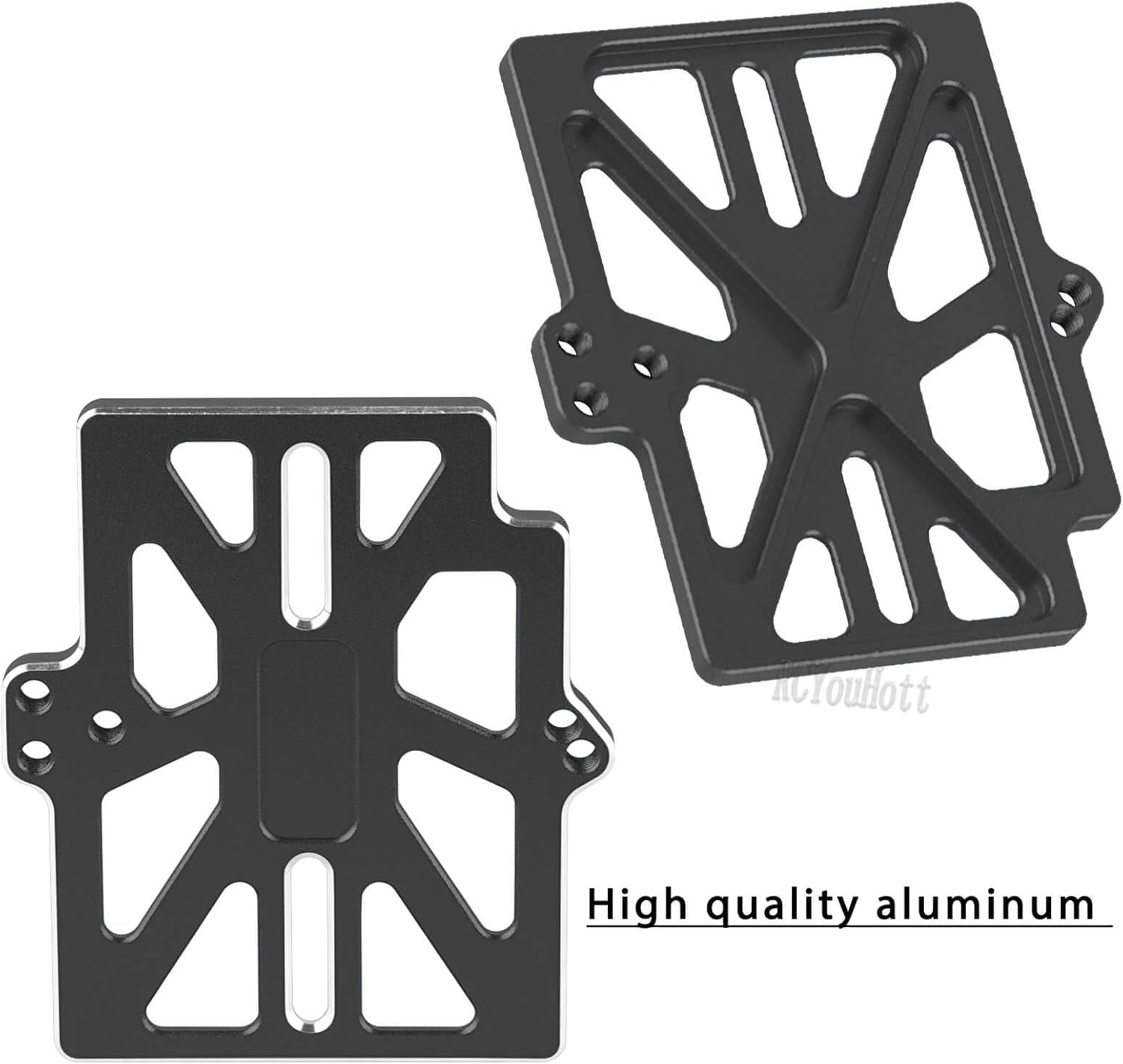 RC Upgrades Part for 1/16 (#107154-1) Mini Maxx 4WD,Tail Wheel/Skid Plate Stainless Steel Chassis/Protective Chassis Dirt Dust Resist Guard Cover/Mount Plate Motor Fixing Mount,Black