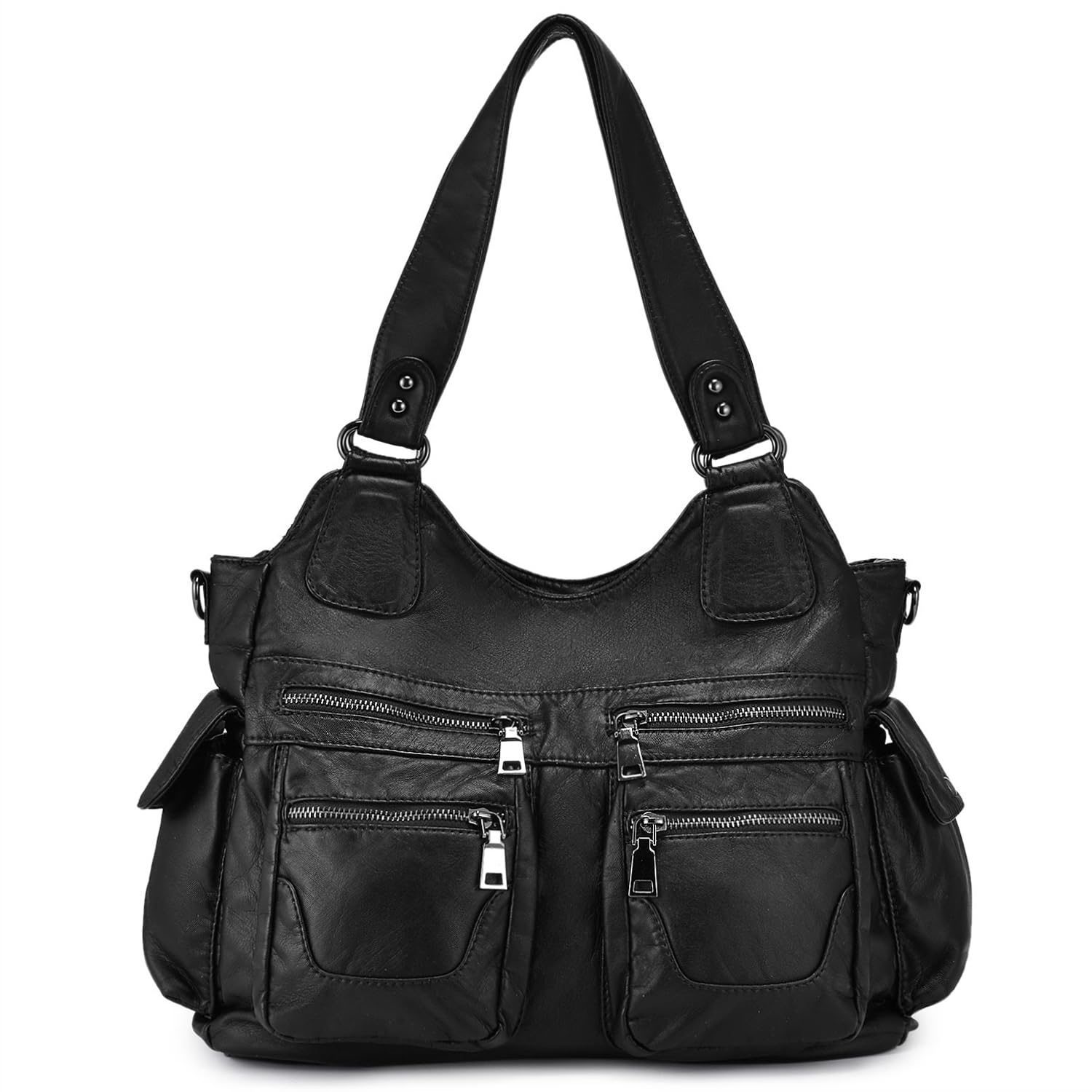 BAIGIO Bolso de hombro de cuero para mujer