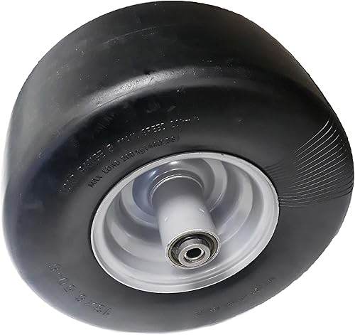 Miniatura 4 de Juego de 2 neumáticos de cortacésped de 13 x 6.5 x 6 pulgadas, sin plano sólido delantero a prueba de pinchazos, repuesto 606744-605199 -