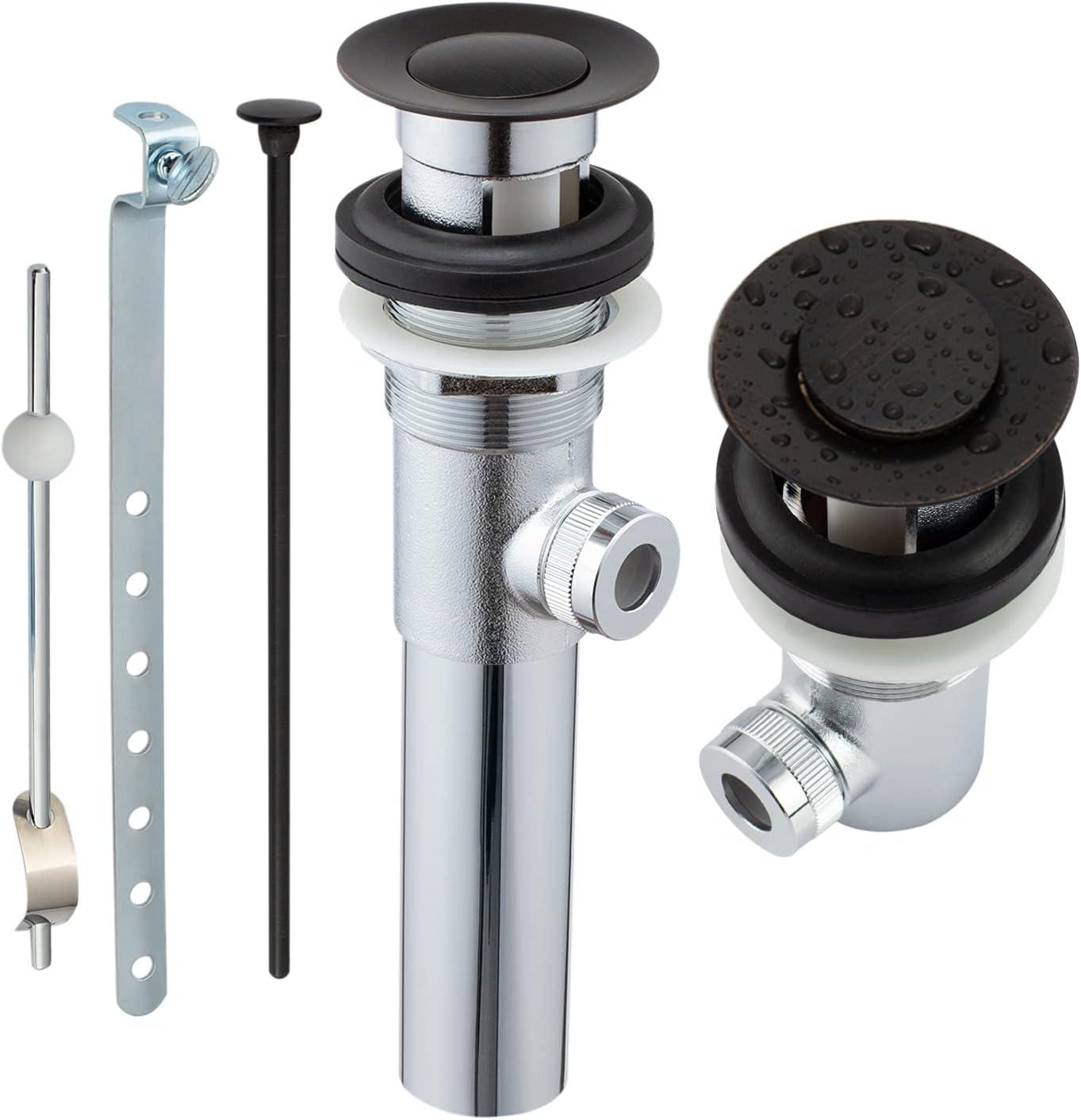 Artiwell Sink PopUp Drain Stopper Assembly with Lift Rod and Overflow