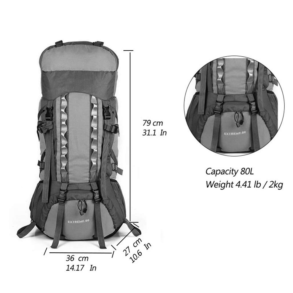 Wandern Reisen Daypack Rucksack für Outdoor-Sportarten Trekking Camping wasserdichte verschleißfeste Bergsteigen ultralarge kapazität männer Frauen 80l
