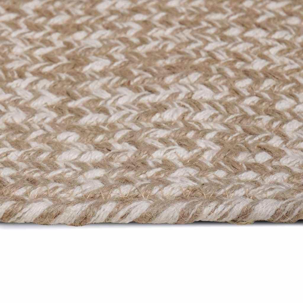 Generico Tappeti per Area Rettangolare Naturale e Bianco 240 x 340 cm,Casa e Giardino,Arredo,Tappetini,Marrone,22.25 kg,42010485