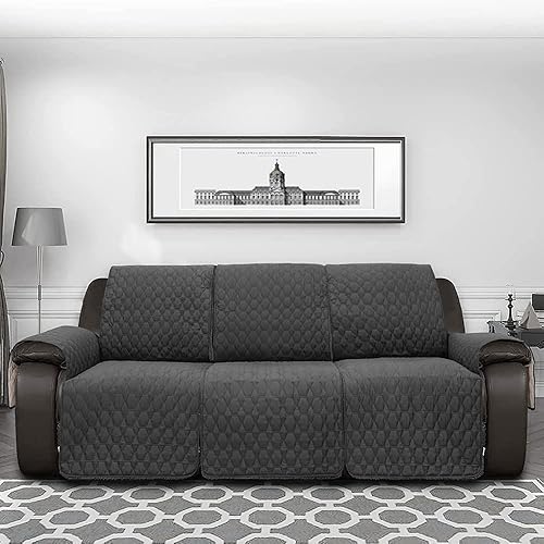 Miniatura 5 de RBSC Home Fundas de sofá reclinable de 30 pulgadas, fundas impermeables para sofás reclinables (gris oscuro, 31 pulgadas medio)