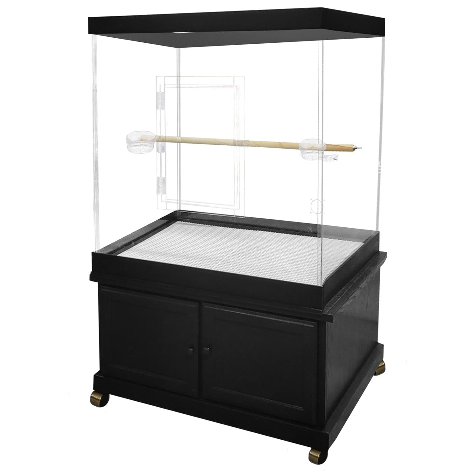 PENNZONI Large Bird Cage for Macaws - Large Parrot Cage, Crystal Clear Acrylic Bird Cage