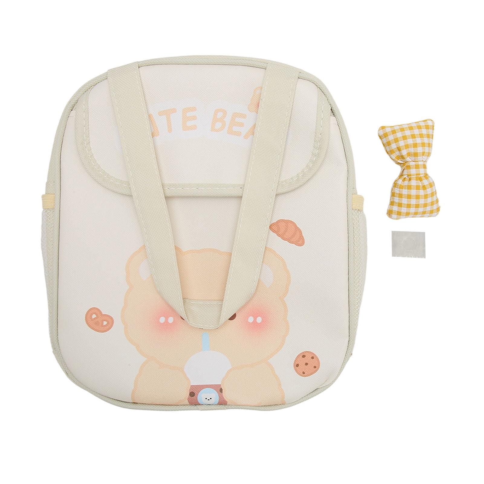 Borsa Termica Per Pranzo Kawaii A Forma Di Orso - Grande Capacità Con Fiocco E Tasca - Idea Regalo Per Scuola E Ufficio - 2