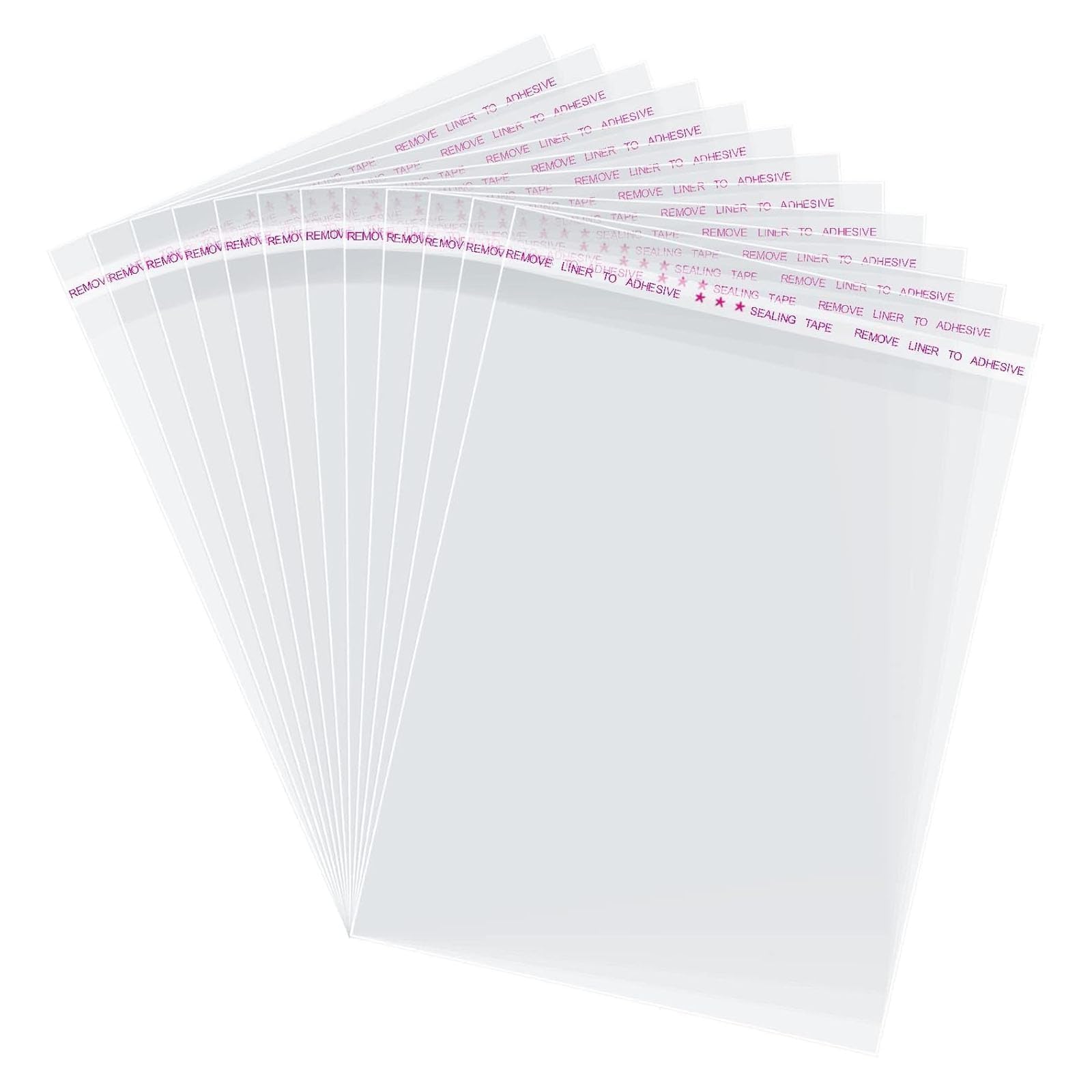 Istushewill Clear 200 Pcs Self-Adhesive Bags Self Seal Cello Bags Perfect For Confectionery Gifts 10Cm X 15Cm