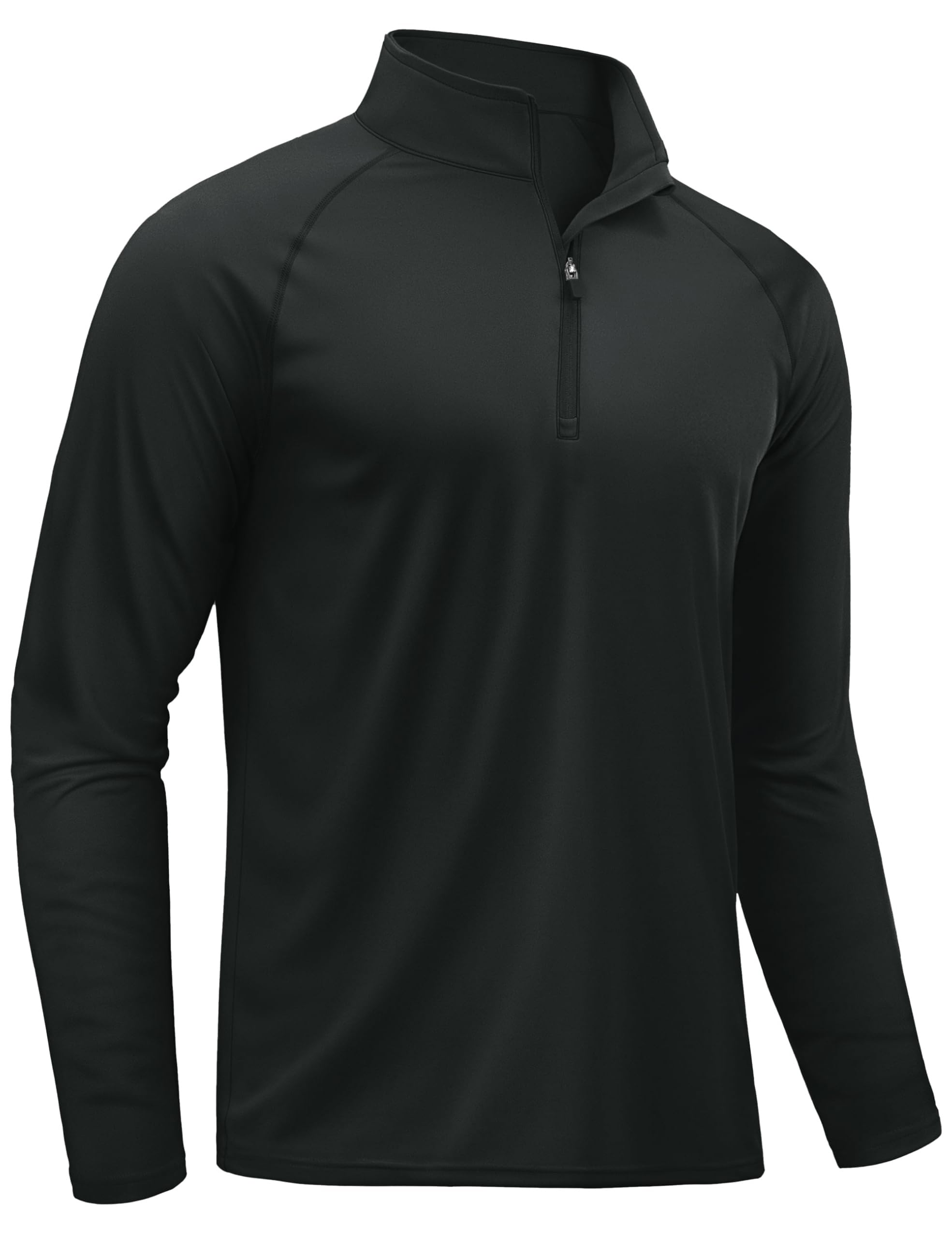 TACVASEN Herren UV-Schutz 1/4 Reißverschluss Langarm Rashguard UPF 50+ Longsleeve Sportshirts Langarmshirts