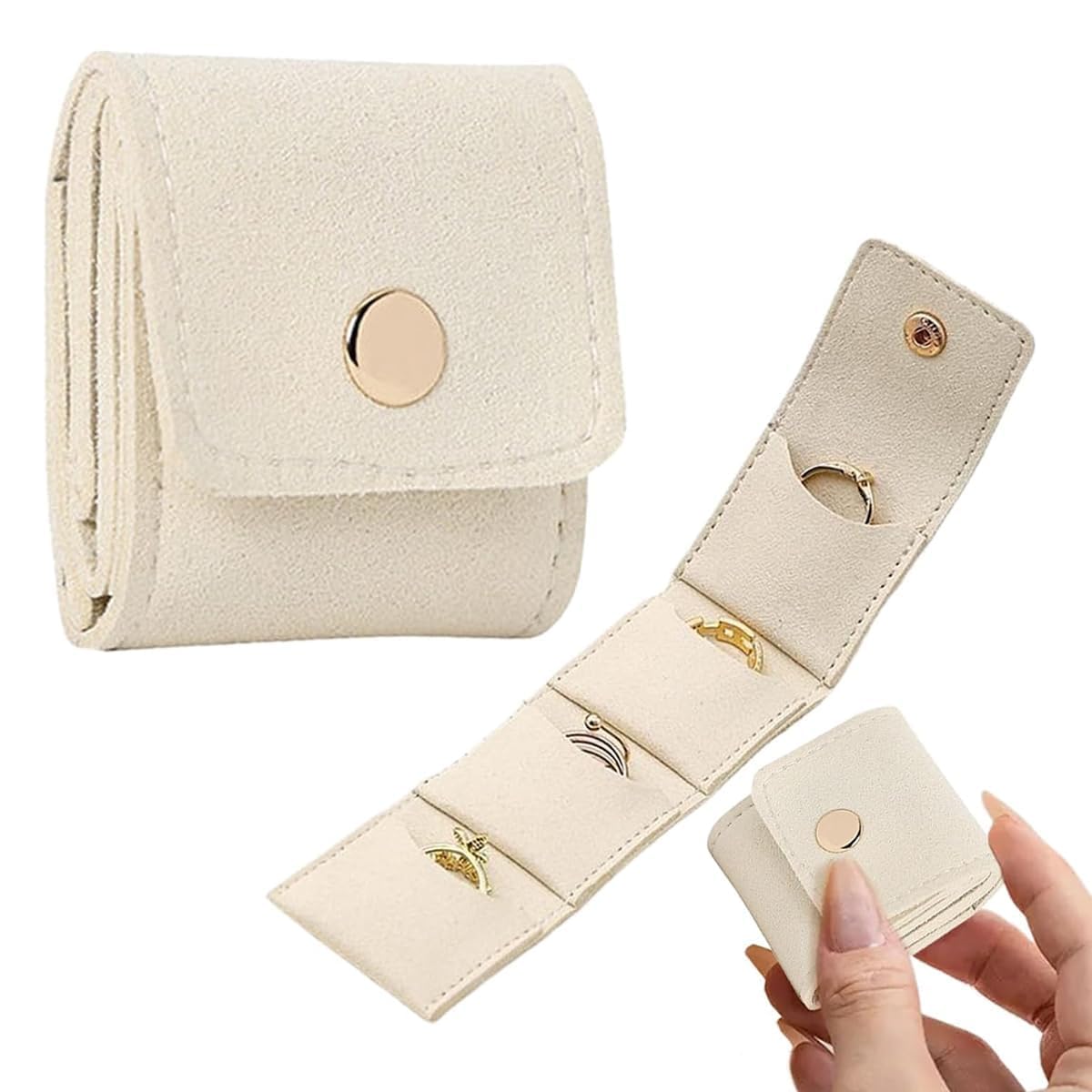 Mini Travel Jewellery Bag, Jewellery Pouch Organizer for Women,Portable Accessories Organizer for Travel, Cosmetic Coin Purse (MULTI)