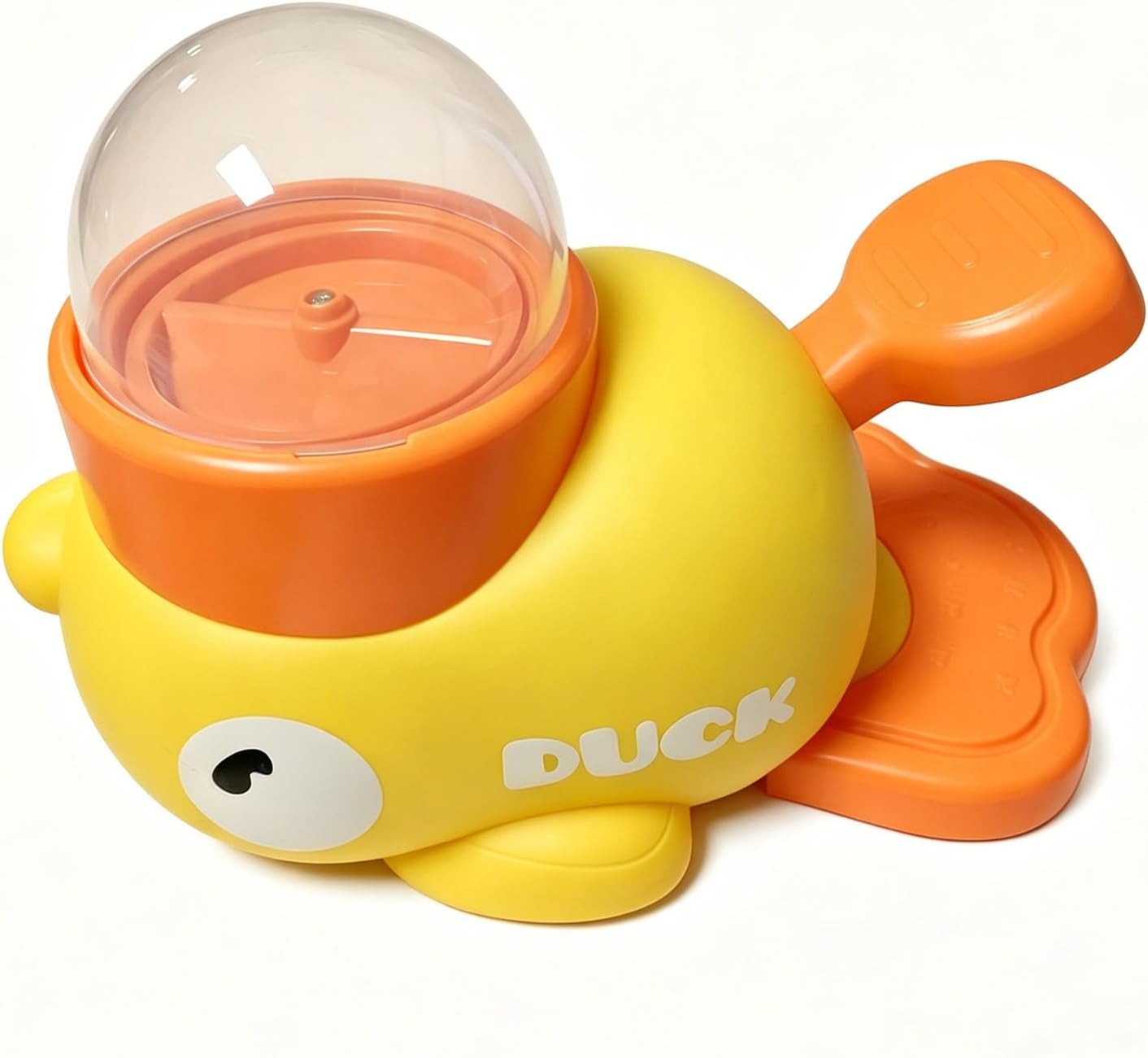 Interactive Cat Treat Dispenser, Duck Shaped Slow Feeder Puzzle Toy, Mechanical Press Food Dispenser for Indoor Cats Kittens Small Dogs, Enrichment Self Feeding Toy for Boredom Relief