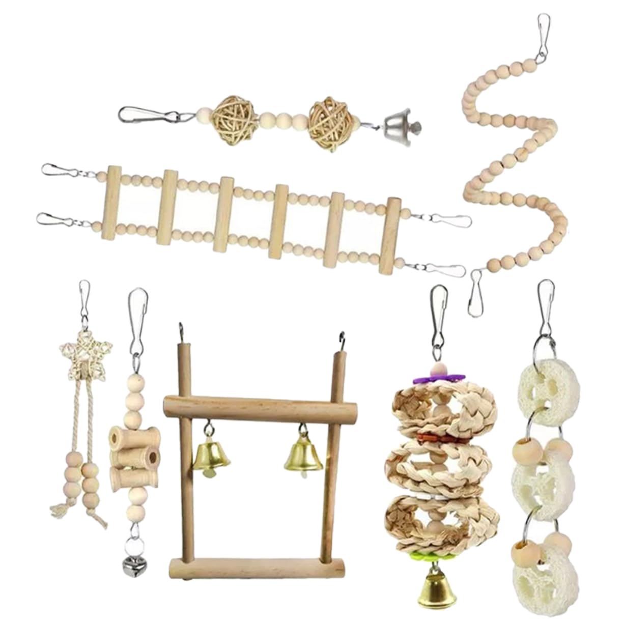 BESPORTBLE 2ensembles Échelle pour Oiseaux Jouet à pour Perroquets Perroquets Et Perruches De Et Pratique pour Cage Ou Bureau