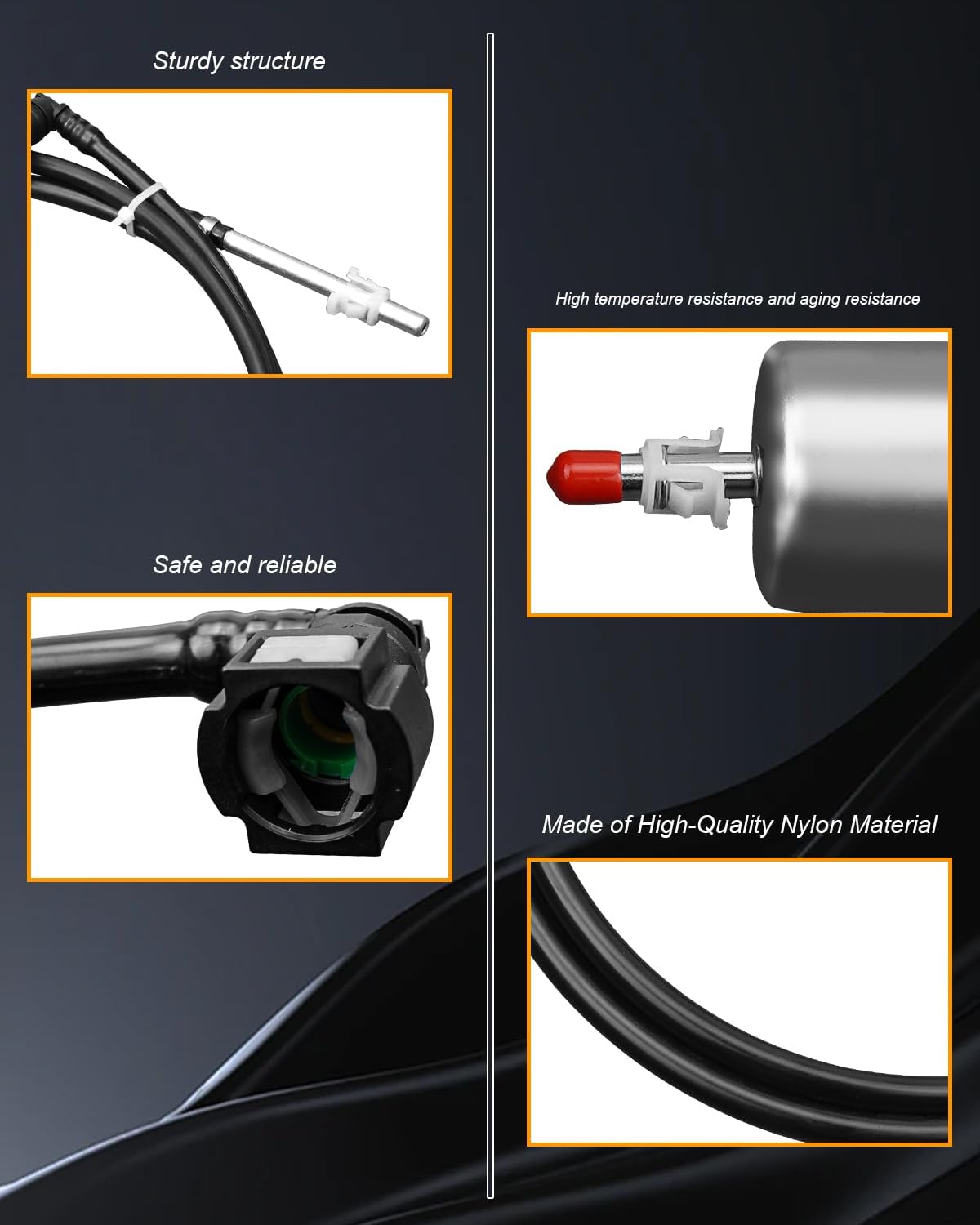 Nylon Fuel Lines Kit Fit for Chevy Blazer GMC Jimmy 4.3L 1997 1998 1999 2000 2001 2002 2003 2004 2005, Replace NFR0005 NFR0010