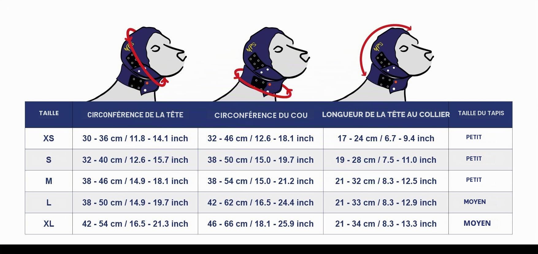 MPS Medical Pet Shirt, Head Cover pour Chiens, M
