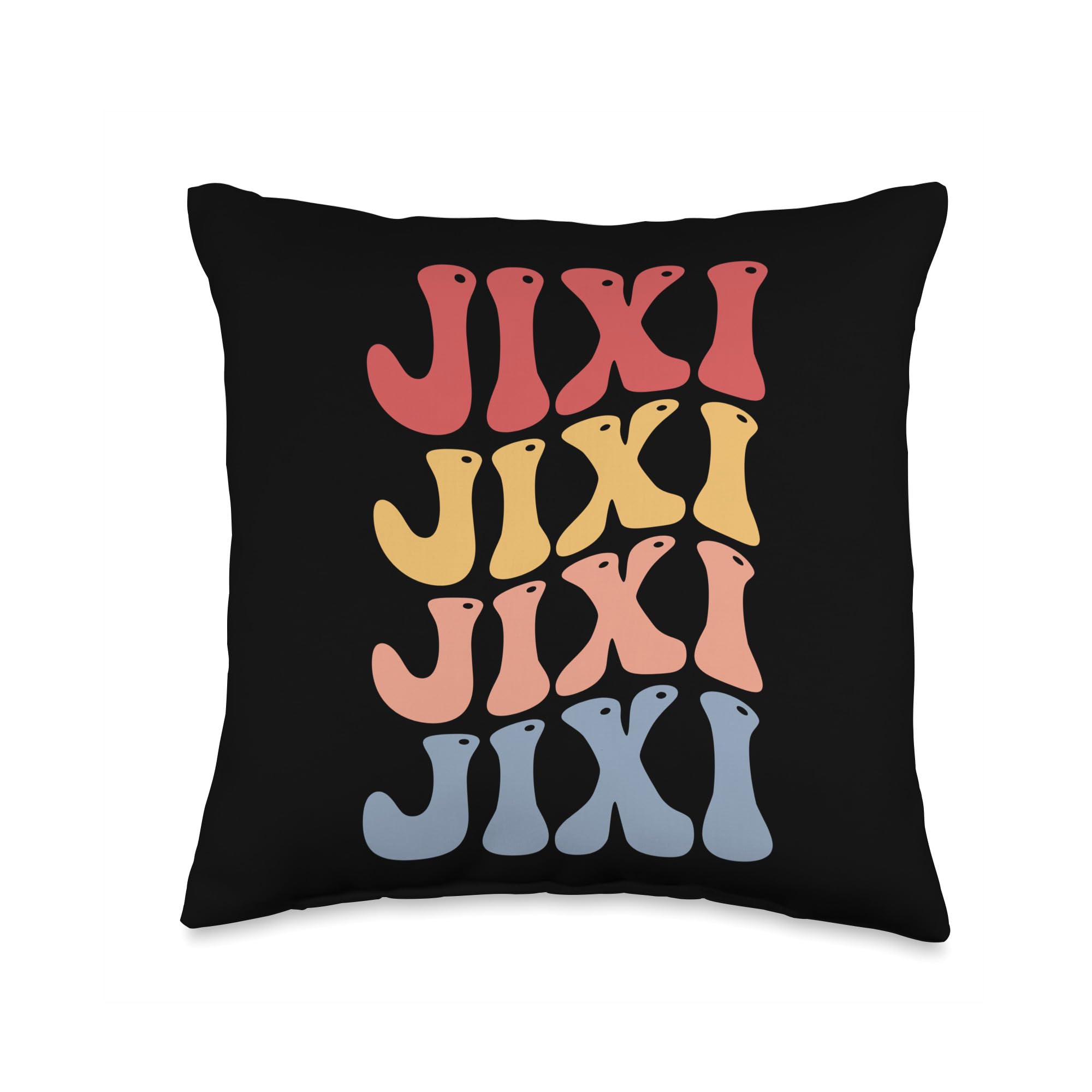 Jixi City Clothing Jixi City Groovy Retro Throw Pillow, 16x16, Multicolor