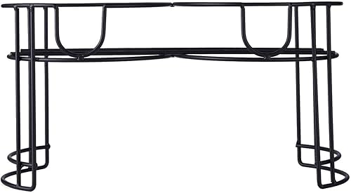 Miniatura 5 de Juego de 2 dispensadores de bebidas de vidrio con espiga, tapa de metal y un soporte negro, 2 galones