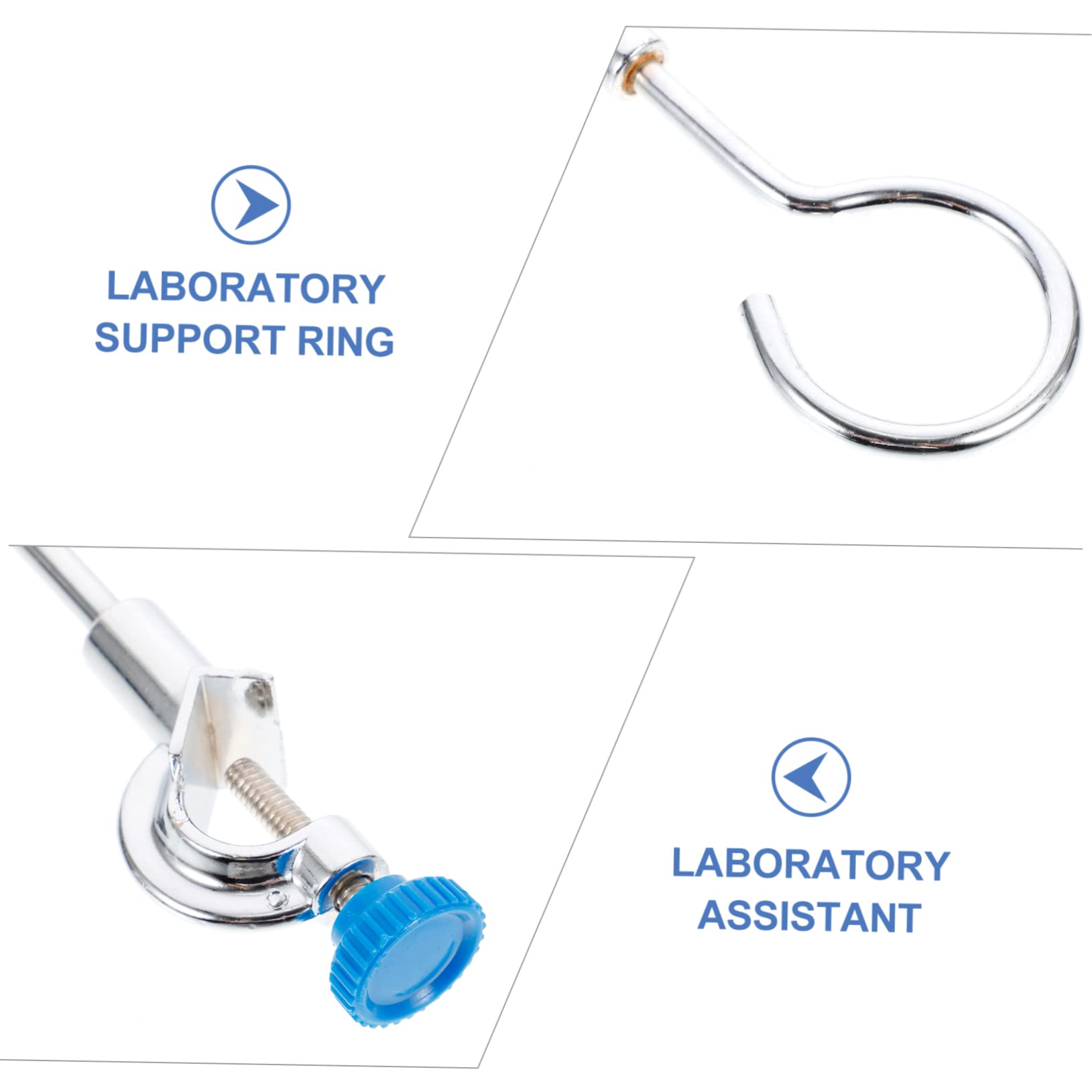 MUSISALY 2 Pcs Lab Retort Rings Stand Beakers Support Iron Material High Temperature Corrosion Proof Versatile Ring Stand for Experiments