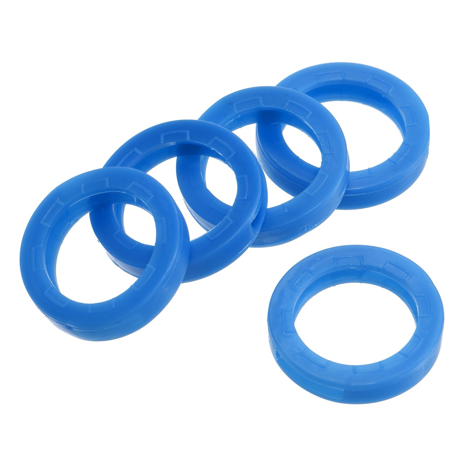 YOKIVE 15 Pcs Key Cap Cover Identifier, Silicone Round Key Identifier Tags Protecting from Dirty, Great for House Keys (Blue, 0.9-Inch)