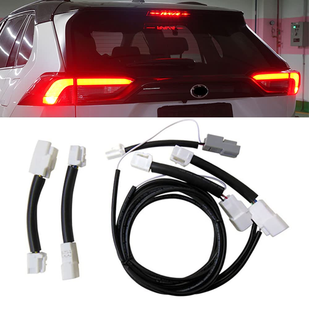 XGR Brake Light Wiring Harness Compatible with Toyota RAV4 2019-2023, Wiring Harness for All Tail Light Turn On ?Fuel Version ?