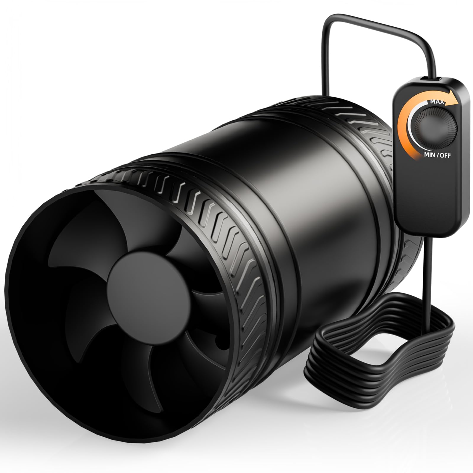 Mocine Ventilador de Conducto 100mm DC, Ultra Silencioso & Resistente, Regulador de Velocidad, IPX4, 311m³/h para Carpa Cultivo, Baño, Ático & Taller