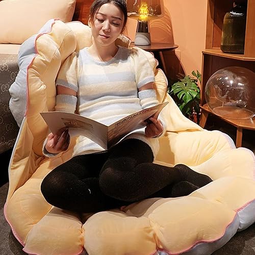 Miniatura 8 de Almohada decorativa 3D de conchas marinas con diseño de conchas marinas, almohada grande con relleno de terciopelo suave, cojín decorativo de suelo