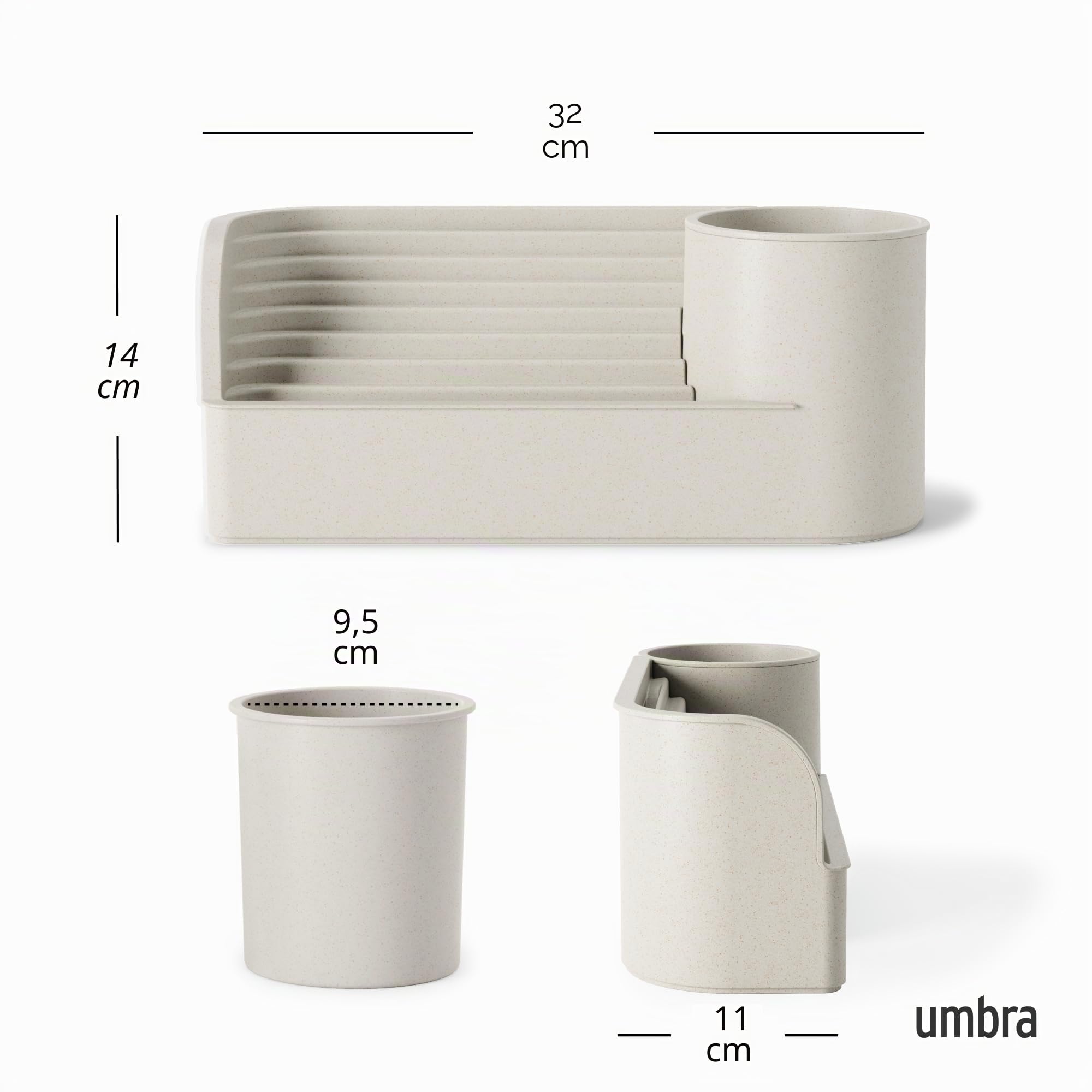 Umbra Stream Fontaine de Table avec étagère intégrée Beige
